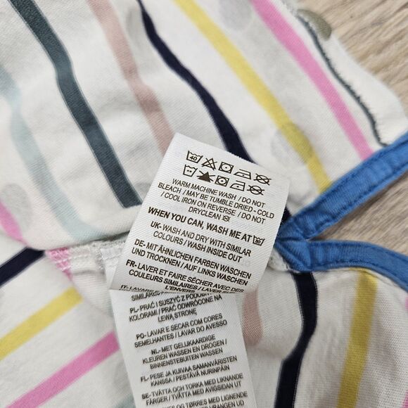 Boden Girls Longsleeve Stripe Shirt Size 14 Colorful Polka Dot - Picture 8 of 9